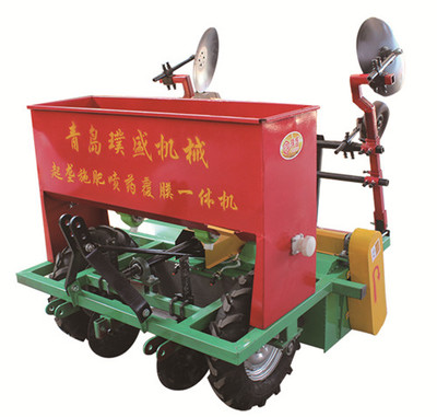 单垄起垄施肥喷药覆膜一体机 现代农业种植的集成化高效解决方案